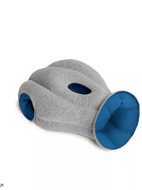 OSTRICHPILLOW Original Napping Pillow, Grey/Blue,  NWT Open box